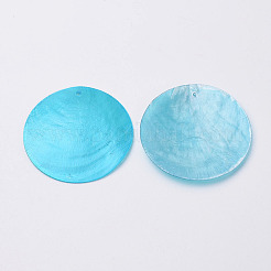 Окрашенные пресноводные раковины capiz большие кулоны&nbsp;LS-X-SHEL-T007-62A