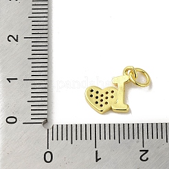 Подвески из настоящей 18-каратной позолоченной латуни с фианитами&nbsp;KK-M283-08D-02