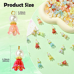 100шт 10 цвета акриловые подвески&nbsp;PALLOY-CJ00058