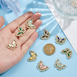 8шт латунные подвески из кубического циркония&nbsp;KK-HS0015-20