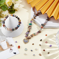 2 нити натуральных и синтетических смешанных бусин из драгоценных камней&nbsp;G-PA0001-56