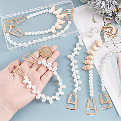 Цепочка для украшения обуви из стеклянного жемчуга и бисера&nbsp;FIND-GO00007