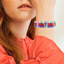 10шт браслеты из полимерной глины&nbsp;BJEW-SW001601