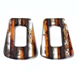 Подвески из прозрачной смолы и ореха&nbsp;RESI-N025-013A-A01