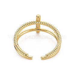 Латунь манжеты кольца RJEW-Q164-029-NF