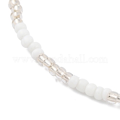 2 стиль летние эластичные браслеты на щиколотку из натурального жемчуга и круглых стеклянных бусин&nbsp;AJEW-AN00670-02