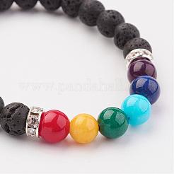 Природные смешанные камень браслеты простирания&nbsp;BJEW-JB03078