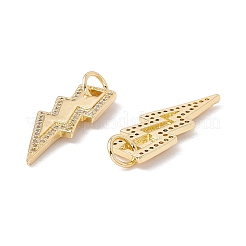 Латунные микропаве прозрачные подвески с фианитом&nbsp;X-KK-G415-05G