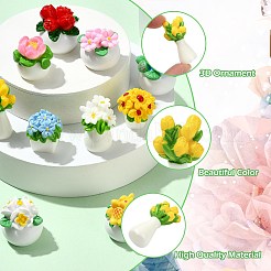 22 шт. 11 стиля цветочных украшений из смолы&nbsp;DJEW-CJ0001-24