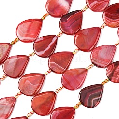 Натуральные полосатые агатовые бусы&nbsp;G-F825-F01-01C