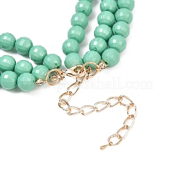 Ожерелья из акриловых граненых прямоугольных градуированных бусин в один слой в стиле бохо для женщин&nbsp;WGBB337-07