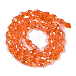 Прозрачные стеклянные бусины гальваническим пряди&nbsp;EGLA-T4mm-B09