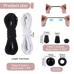 Наборы фурнитуры из резинового эластичного шнура&nbsp;DIY-PH0031-93