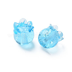 Прозрачные бусины лэмпворк ручной работы LAMP-T017-15A