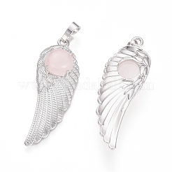 Природного розового кварца подвески&nbsp;G-L512-P12