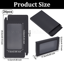 Прямоугольные бумажные коробки для печенья с прозрачным окном&nbsp;LS-CON-WH0107-01B