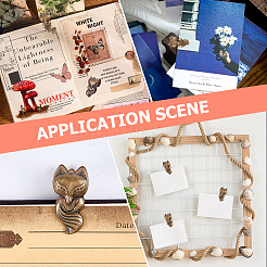 2 шт. зажимы из цинкового сплава лисы&nbsp;AJEW-CP0009-09AB