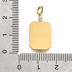 Прямоугольные подвесные украшения из нержавеющей стали 304&nbsp;STAS-H202-10G