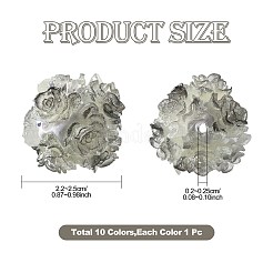 10шт 10 цвета бусины из смолы&nbsp;RESI-FS0002-24A