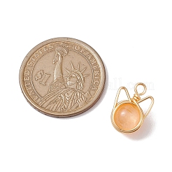 Подвески из натурального селенита с круглыми бусинами&nbsp;PALLOY-TA00152