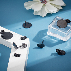 6 шт. 3 стиля ионного покрытия (IP) 304 нержавеющая сталь серьги-гвоздики фурнитура&nbsp;STAS-LP0001-84