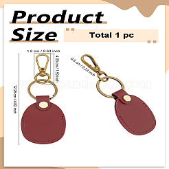 1 шт. овальный держатель для подвески из искусственной кожи&nbsp;AJEW-LP0008-30C