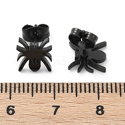 Серьги-гвоздики из нержавеющей стали 304 в виде паука на Хэллоуин для женщин&nbsp;X-EJEW-B019-01EB