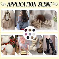 16 шт. 8 вида полиэстеровых помпонов&nbsp;DIY-PH0032-52