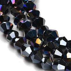 Непрозрачные однотонные гальванические стеклянные бусины&nbsp;EGLA-A039-P4mm-B17