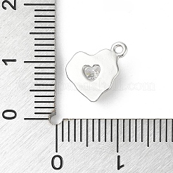 Латунные микропаве прозрачные кубические циркониевые подвески&nbsp;KK-G491-25P