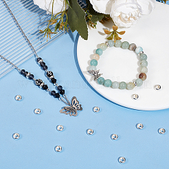 20 шт. 925 бусины-разделители из стерлингового серебра&nbsp;STER-BBC0007-37