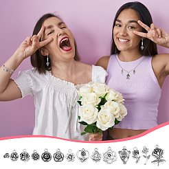 140шт 14 стиля подвески из сплава в тибетском стиле&nbsp;TIBE-GA0001-03AS