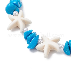 Браслеты из искусственного жемчуга и синтетической бирюзы для женщин&nbsp;BJEW-JB12370