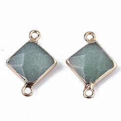 Соединители звеньев натурального зеленого авантюрина&nbsp;G-T131-10A