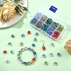 150 шт. 10-цветные прозрачные стеклянные бусины для выпечки&nbsp;DGLA-YW0001-38