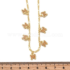 Ожерелья с подвесками в виде бабочек из латуни с микропаве и кубическим цирконием&nbsp;NJEW-B157-15G