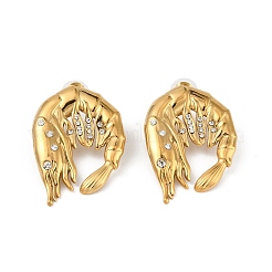 Серьги сплава горный хрусталь&nbsp;LS-EJEW-R021-08G