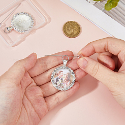 2 шт. оправа для подвески из сплава со стразами&nbsp;PALLOY-FH00157