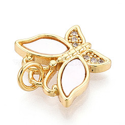 Латунные микропаве прозрачные кубические циркониевые подвески&nbsp;KK-N268-78G