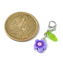 Цветочные подвески ручной работы из полимерной глины&nbsp;HJEW-JM01544-02