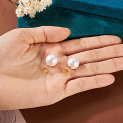 925 круглые серьги-гвоздики из стерлингового серебра&nbsp;EJEW-TAC00030-02