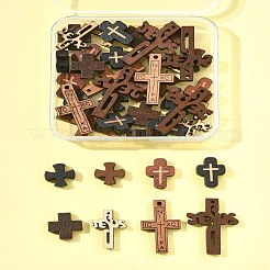 40шт. 8 стиля подвесок и бусин из натурального дерева&nbsp;WOOD-FS0001-46