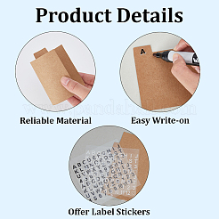 25 лист прямоугольной бумаги разделители для папок&nbsp;AJEW-CP0009-51