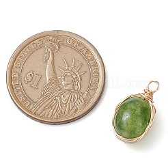 Подвески из окрашенной натуральной малайзийской нефритовой медной проволоки&nbsp;PALLOY-JF02879