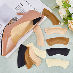 8 пара двухцветных тканевых с губчатыми накладками на пятке&nbsp;AJEW-DJ0005-03