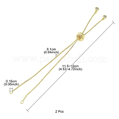 Браслеты с ползунком цепи из латуни с покрытием для стойки&nbsp;MAK-YW0001-04G