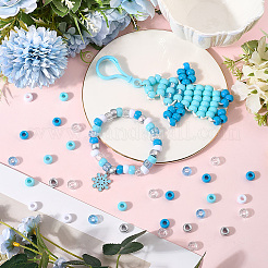 600 шт. двухцветные непрозрачные и полупрозрачные акриловые европейские бусины&nbsp;MACR-SC0002-02E