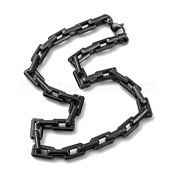 Ожерелья из прямоугольной цепочки из нержавеющей стали 304 толщиной 10 мм&nbsp;NJEW-C099-02B