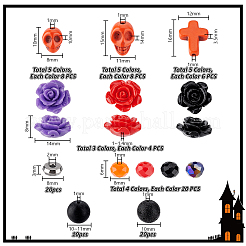 Наборы для самостоятельного изготовления бусин на тему хэллоуина&nbsp;DIY-PH0030-27