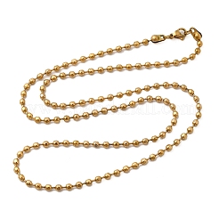 3 мм 304 нержавеющая сталь шариковые цепочки ожерелья для женщин&nbsp;NJEW-B134-09A-G